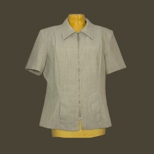 📔Subversive Vintage Zip-Up Blouse📔